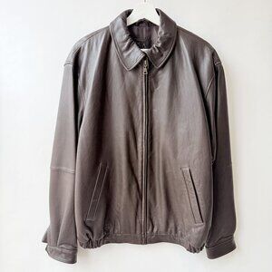 Jos. A. Bank Brown soft Leather Zip Jacket Men’s Size M